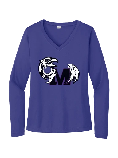 GVYF Ravens Women's Long Sleeve PosiCharge Competitor V-Neck Tee preview, front
