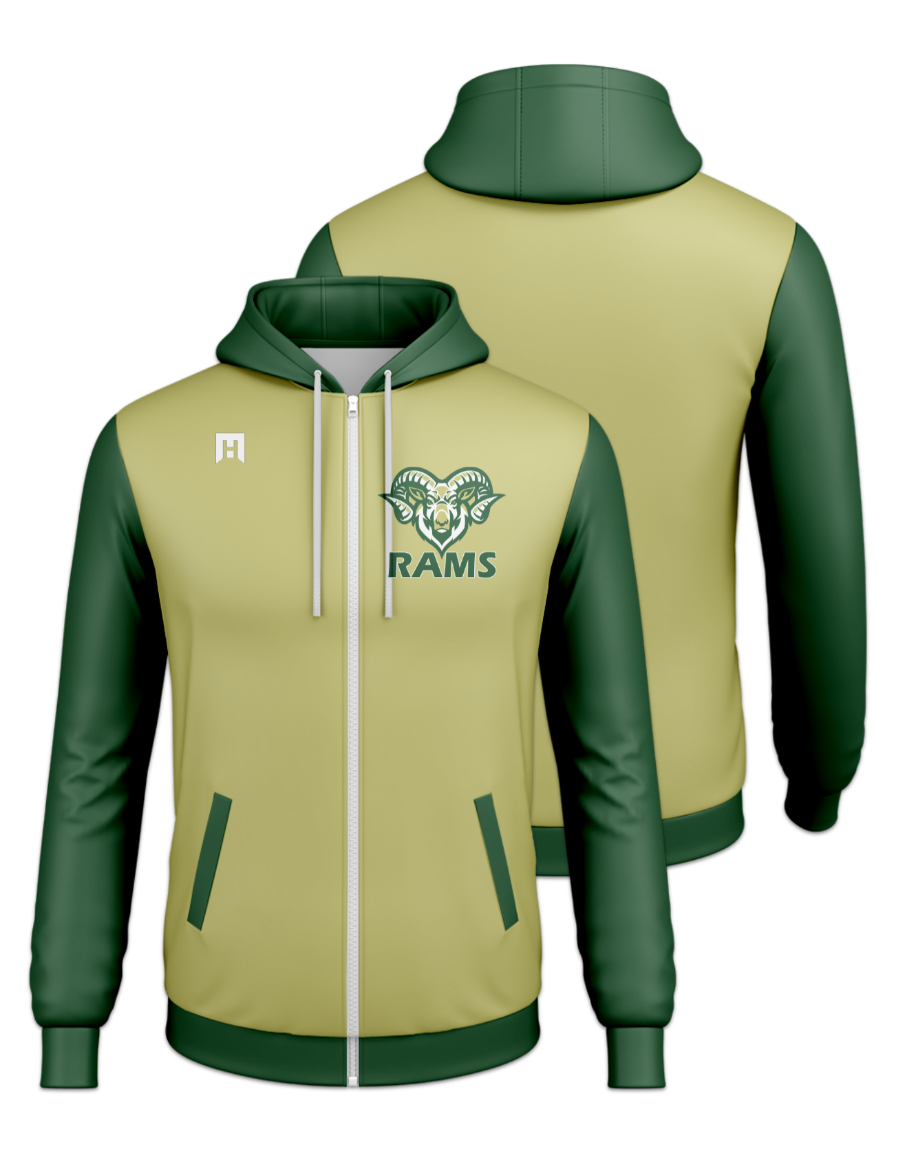 Rendered product preview, stack