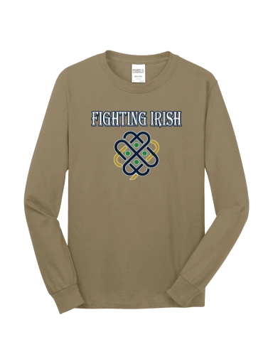 GVYF Fighting Irish Long Sleeve Core Cotton Tee preview, front