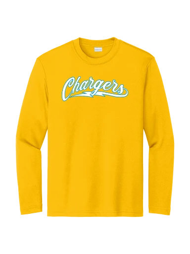 GVYF Chargers Youth Long Sleeve PosiCharge Competitor Tee preview, front