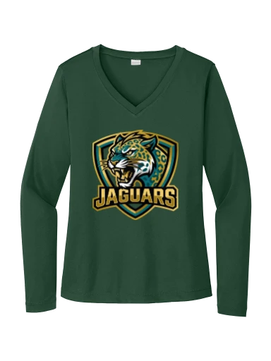 GVYF Jaguars Women's Long Sleeve PosiCharge Competitor V-Neck Tee preview, front