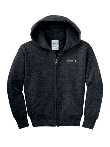 Port & Co Youth Core Fleece Full-Zip Hooded Sweatshirt preview, front