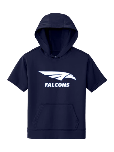 Youth Sport-Wick Fleece Short Sleeve Hooded Pullover preview, front