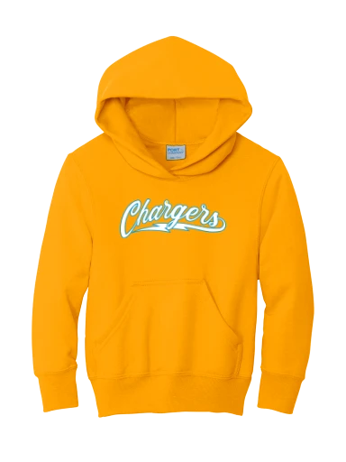 GVYF Chargers Youth Core Fleece Pullover Hooded Sweatshirt preview, front