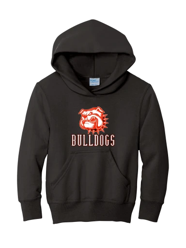 GVYF Bulldogs Youth Core Fleece Pullover Hooded Sweatshirt preview, front