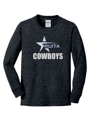 GVYF Cowboys Youth Long Sleeve Core Cotton Tee preview, front