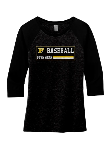 District Women's Perfect Tri 3/4-Sleeve Raglan preview, front
