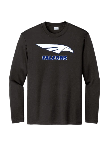 GVYF Falcons Youth Long Sleeve PosiCharge Competitor Tee preview, front