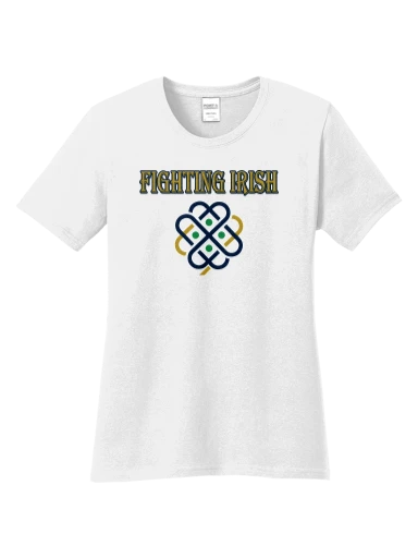 GVYF Fighting Irish Women's Core Cotton Tee preview, front