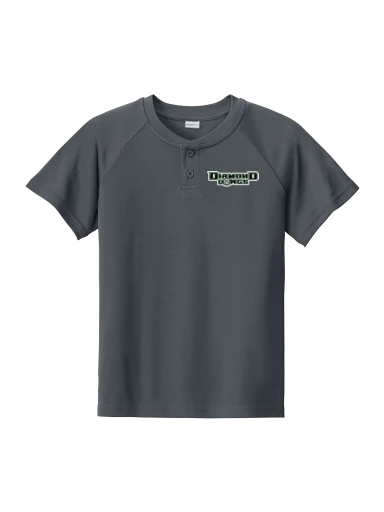 Sport-Tek Youth PosiCharge Competitor 2-Button Henley preview, front