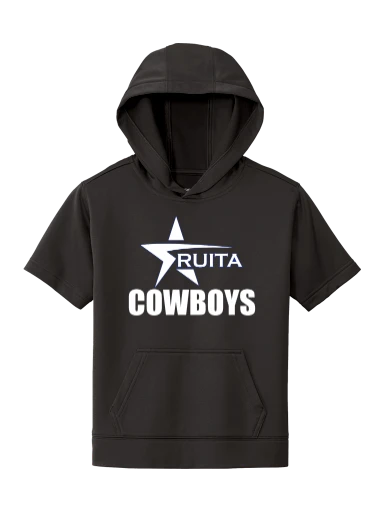 GVYF Cowboys Youth Sport-Wick Fleece Short Sleeve Hooded Pullover preview, front