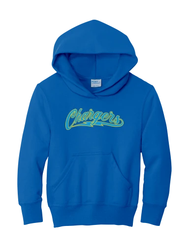 GVYF Chargers Youth Core Fleece Pullover Hooded Sweatshirt preview, front