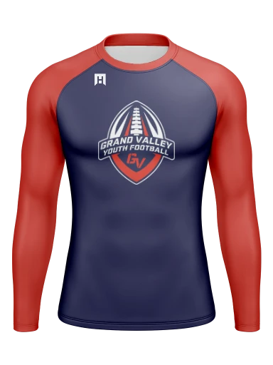 Men’s Compression Raglan Long Sleeve Rash Guard preview, front