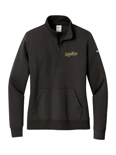 Nike Women's Club Fleece Sleeve Swoosh 1/2-Zip preview, front