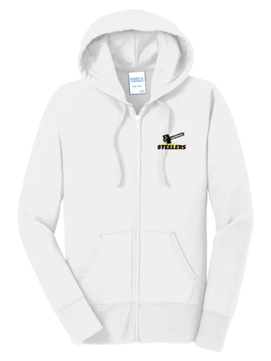 GVYF Steelers Women's Core Fleece Full-Zip Hooded Sweatshirt preview, front