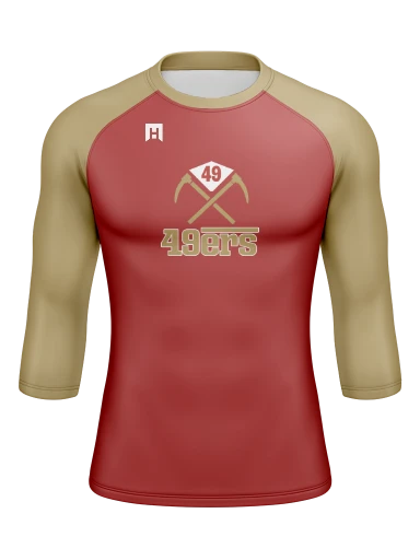 Men’s Compression Raglan Long Sleeve Rash Guard preview, front