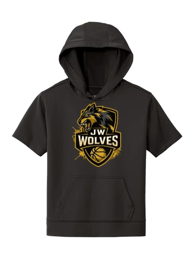 Youth Sport-Wick Fleece Short Sleeve Hooded Pullover preview, front