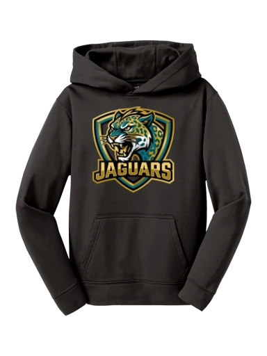 GVYF Jaguars Youth Sport-Wick Fleece Hooded Pullover preview, front