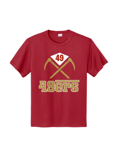 GVYF 49ers Youth PosiCharge Competitor Tee preview, front