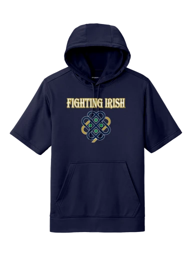 GVYF Fighting Irish Sport-Wick Fleece Short Sleeve Hooded Pullover preview, front