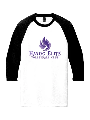 District Perfect Tri 3/4-Sleeve Raglan preview, front