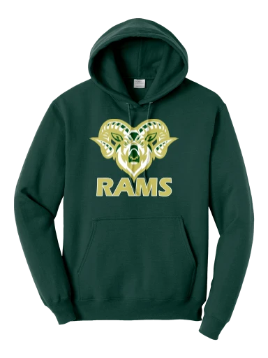 GVYF Rams Core Fleece Pullover Hooded Sweatshirt preview, front
