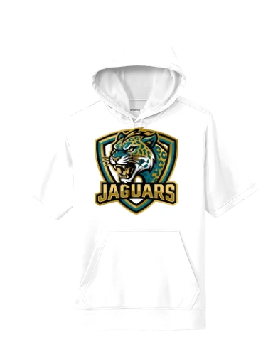 GVYF Jaguars Sport-Wick Fleece Short Sleeve Hooded Pullover preview, front