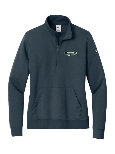 Nike Women's Club Fleece Sleeve Swoosh 1/2-Zip preview, front