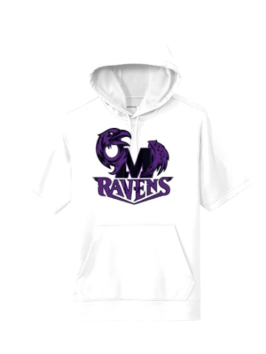 GVYF Ravens Sport-Wick Fleece Short Sleeve Hooded Pullover preview, front