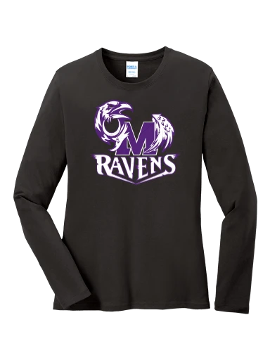 GVYF Ravens Women's Long Sleeve Core Cotton Tee preview, front
