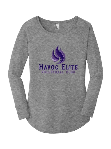 District Women's Perfect Tri Long Sleeve Tunic Tee preview, front