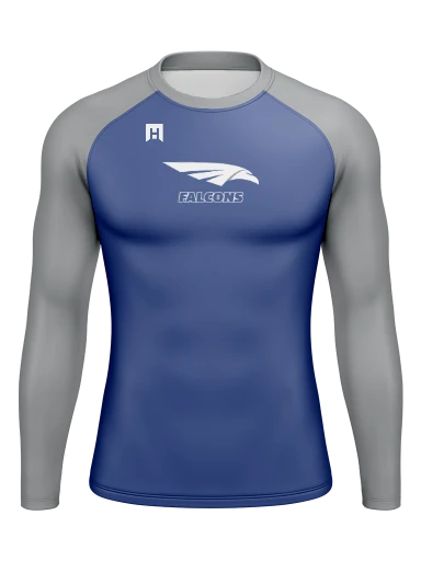 Men’s Compression Raglan Long Sleeve Rash Guard preview, front