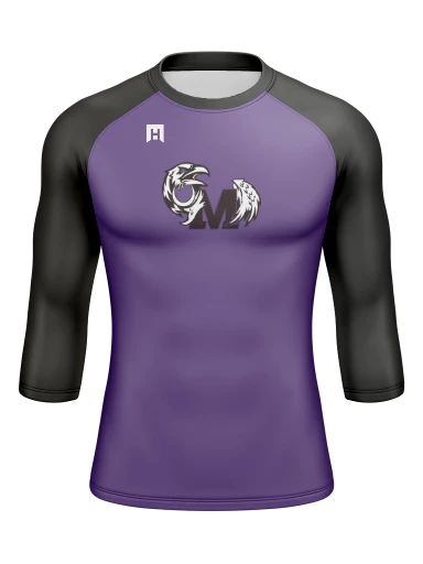 Men’s Compression Raglan Long Sleeve Rash Guard preview, front