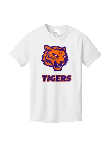 GVYF Tigers Youth Core Cotton Tee preview, front