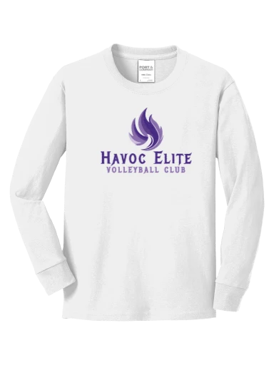 Port & Co Youth Long Sleeve Core Cotton Tee preview, front