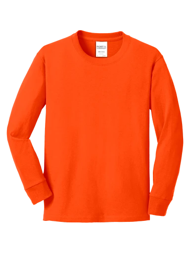 GVYF Broncos Youth Long Sleeve Core Cotton Tee preview, front