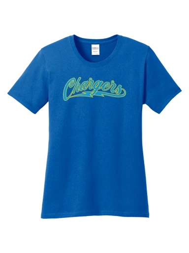 GVYF Chargers Women's Core Cotton Tee preview, front