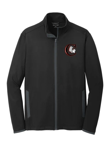 Sport-Tek Sport-Wick Stretch Contrast Full-Zip Jacket preview, front