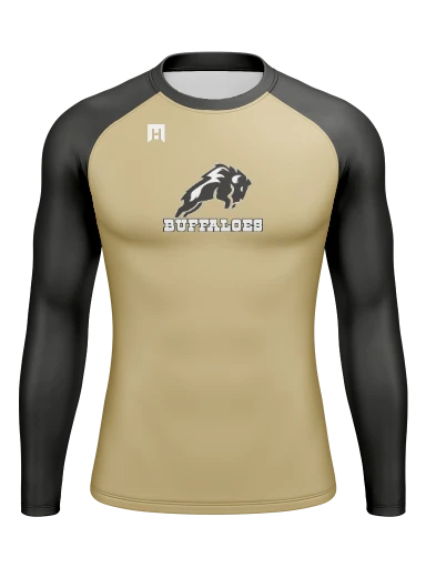 Men’s Compression Raglan Long Sleeve Rash Guard preview, front