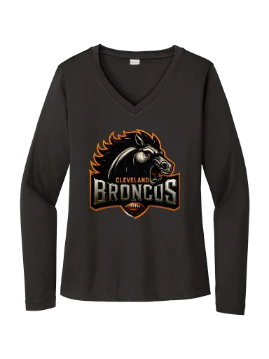 Sport-Tek Women's Long Sleeve PosiCharge Competitor V-Neck Tee preview, front