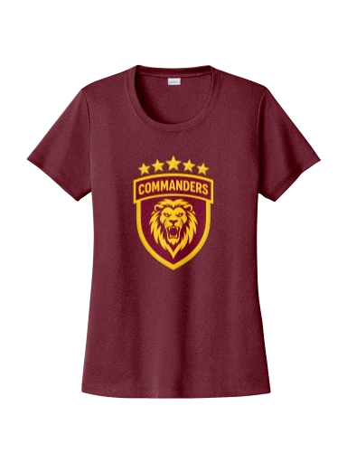 GVYF Commanders Women's PosiCharge Competitor Tee preview, front