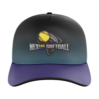 Sublimated 5 Panel Curved Bill Cap preview, front
