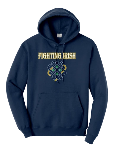 GVYF Fighting Irish Core Fleece Pullover Hooded Sweatshirt preview, front