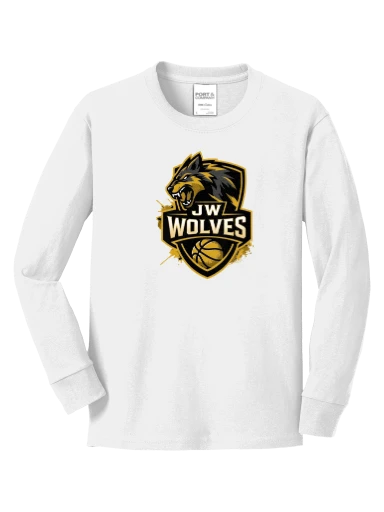 Youth Long Sleeve Core Cotton Tee preview, front