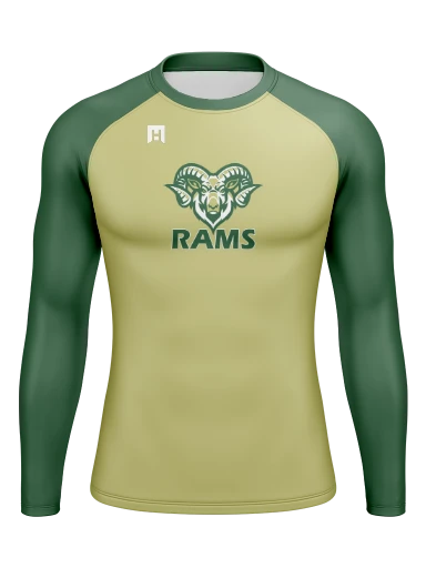 Men’s Compression Raglan Long Sleeve Rash Guard preview, front