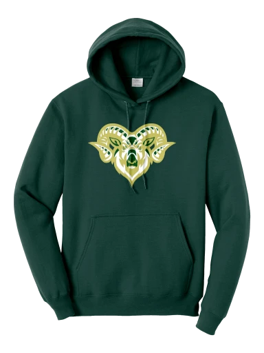 GVYF Rams Core Fleece Pullover Hooded Sweatshirt preview, front