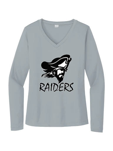 GVYF Raiders Women's Long Sleeve PosiCharge Competitor V-Neck Tee preview, front