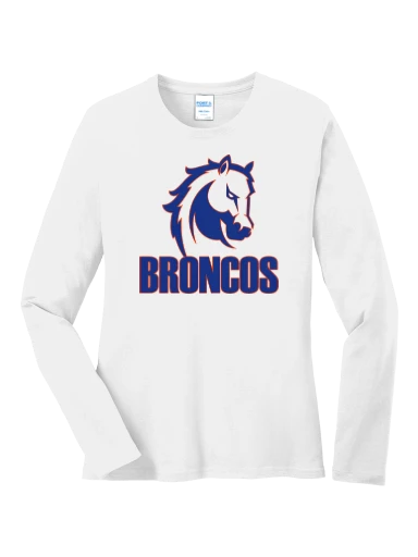 GVYF Broncos Women's Long Sleeve Core Cotton Tee preview, front