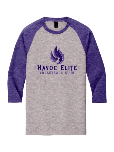 District Perfect Tri 3/4-Sleeve Raglan preview, front