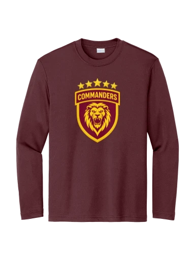 GVYF Commanders Youth Long Sleeve PosiCharge Competitor Tee preview, front
